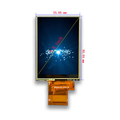 SPI 3.5 Inch RTP 280cd/m2 Resistive LCD Display 16 18 Bits