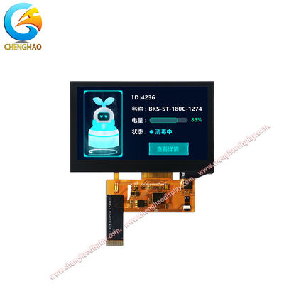 4Mô-đun màn hình LCD TFT công nghiệp.3-inch 800 × 480 độ phân giải góc nhìn 80 độ