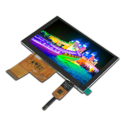 TN Transmissive 800x480 Lcd Capacitive Touchscreen 300cd/m2 Đèn LED trắng